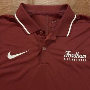 NWT Nike DRI-Fit Men’s Fordham University Basketball Polo Shirt - Size Medium